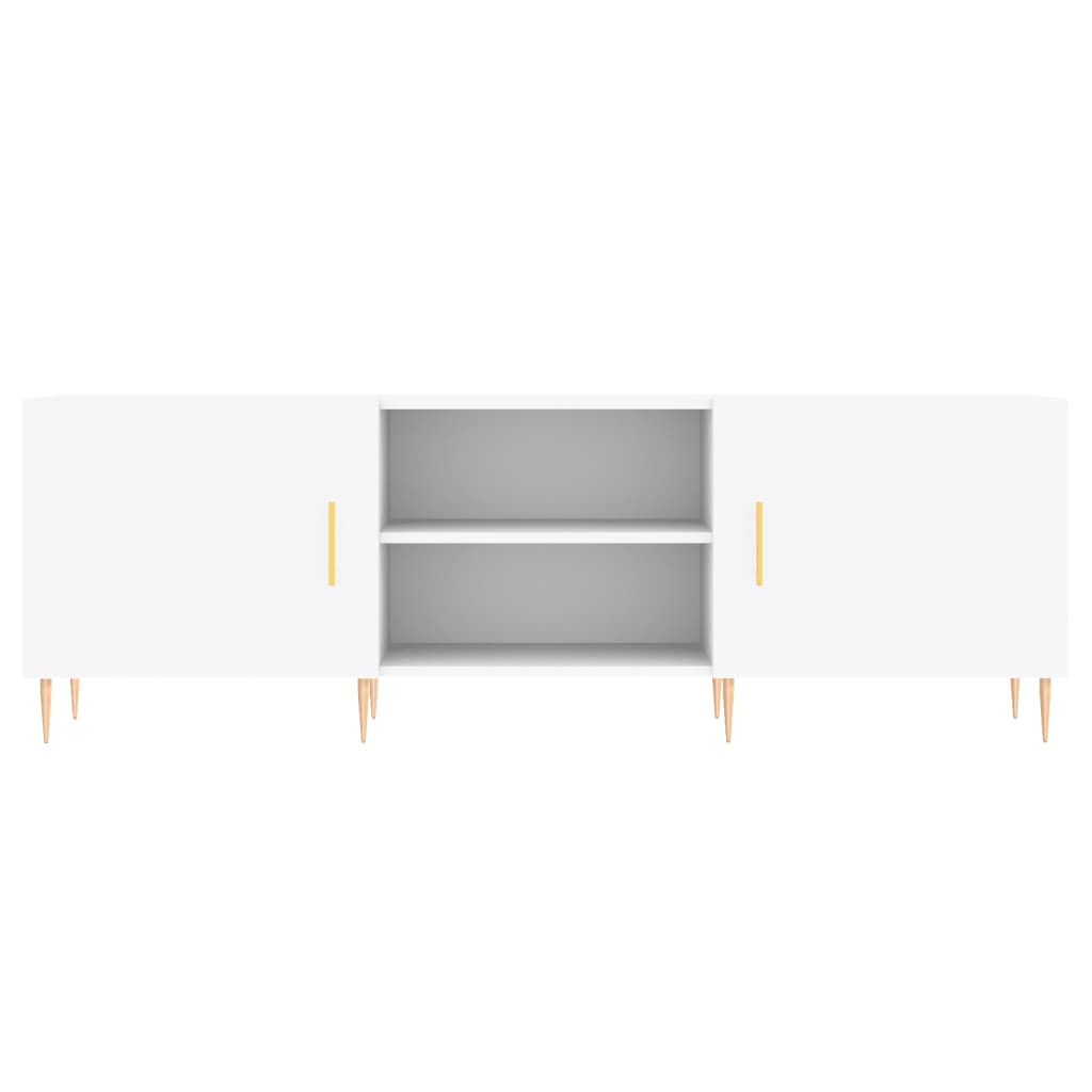Meuble TV blanc 150x30x50 cm bois d'ingénierie - XIOS