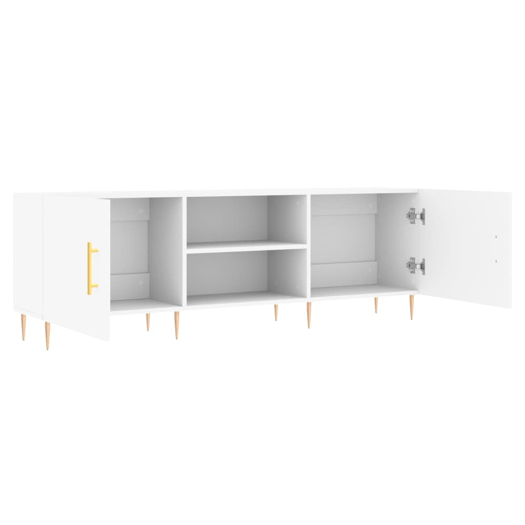 Meuble TV blanc 150x30x50 cm bois d'ingénierie - XIOS