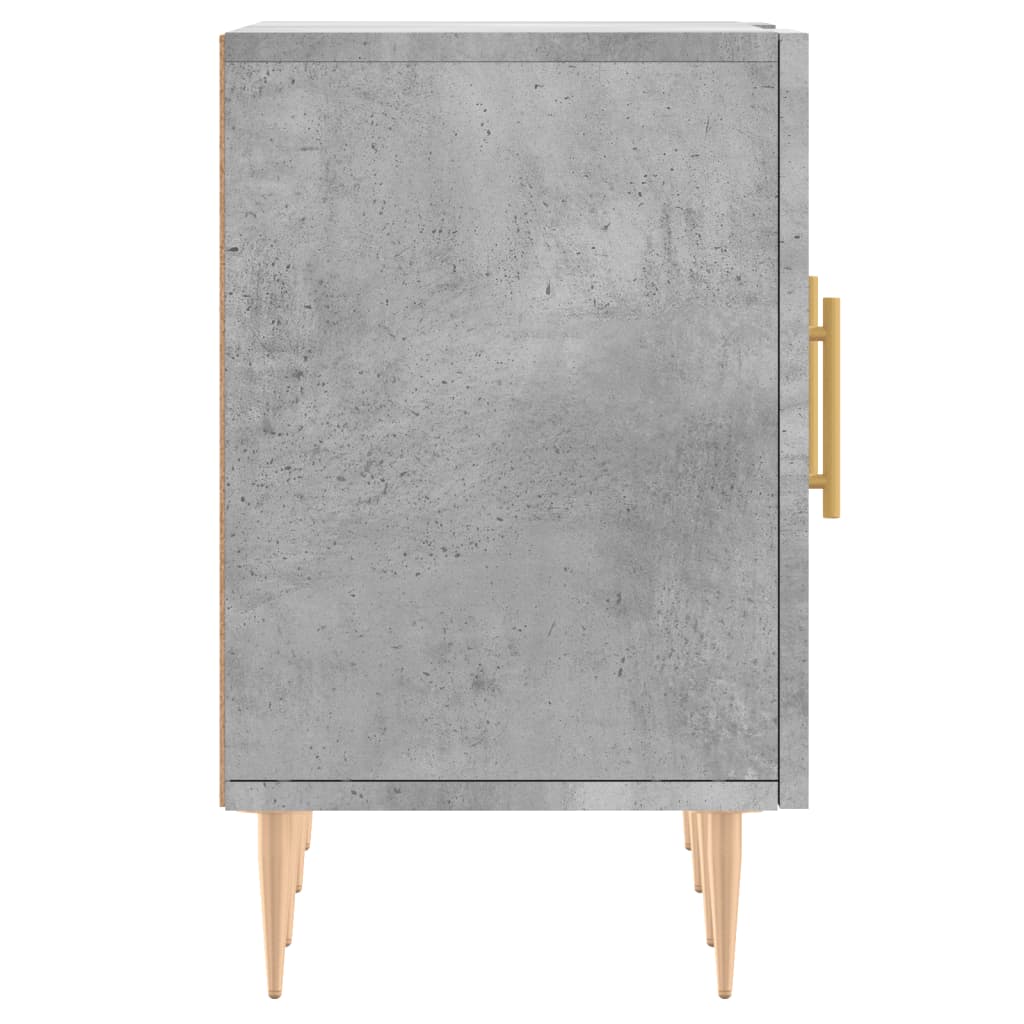 Meuble TV gris béton 150x30x50 cm bois d'ingénierie - XIOS
