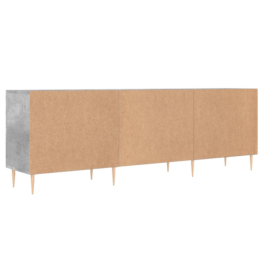 Meuble TV gris béton 150x30x50 cm bois d'ingénierie - XIOS