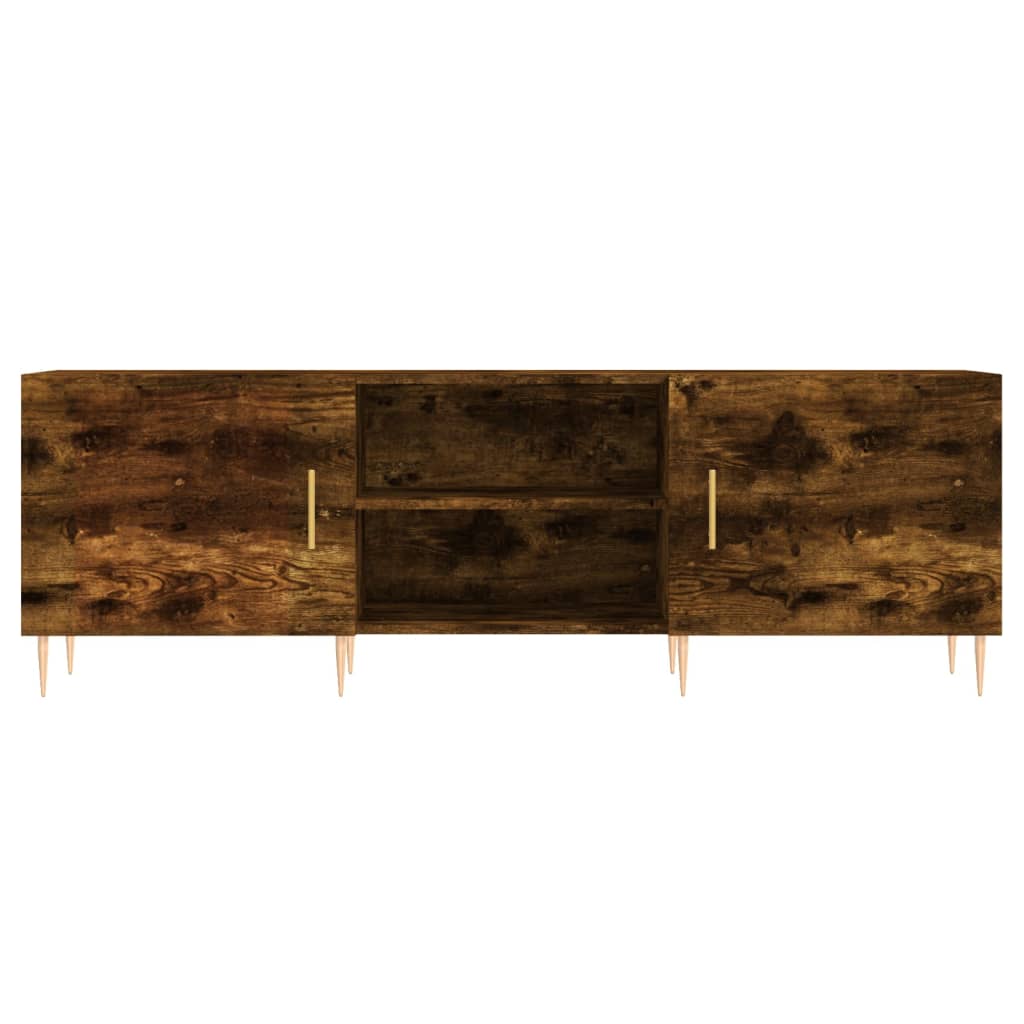 Meuble TV chêne fumé 150x30x50 cm bois d'ingénierie - XIOS