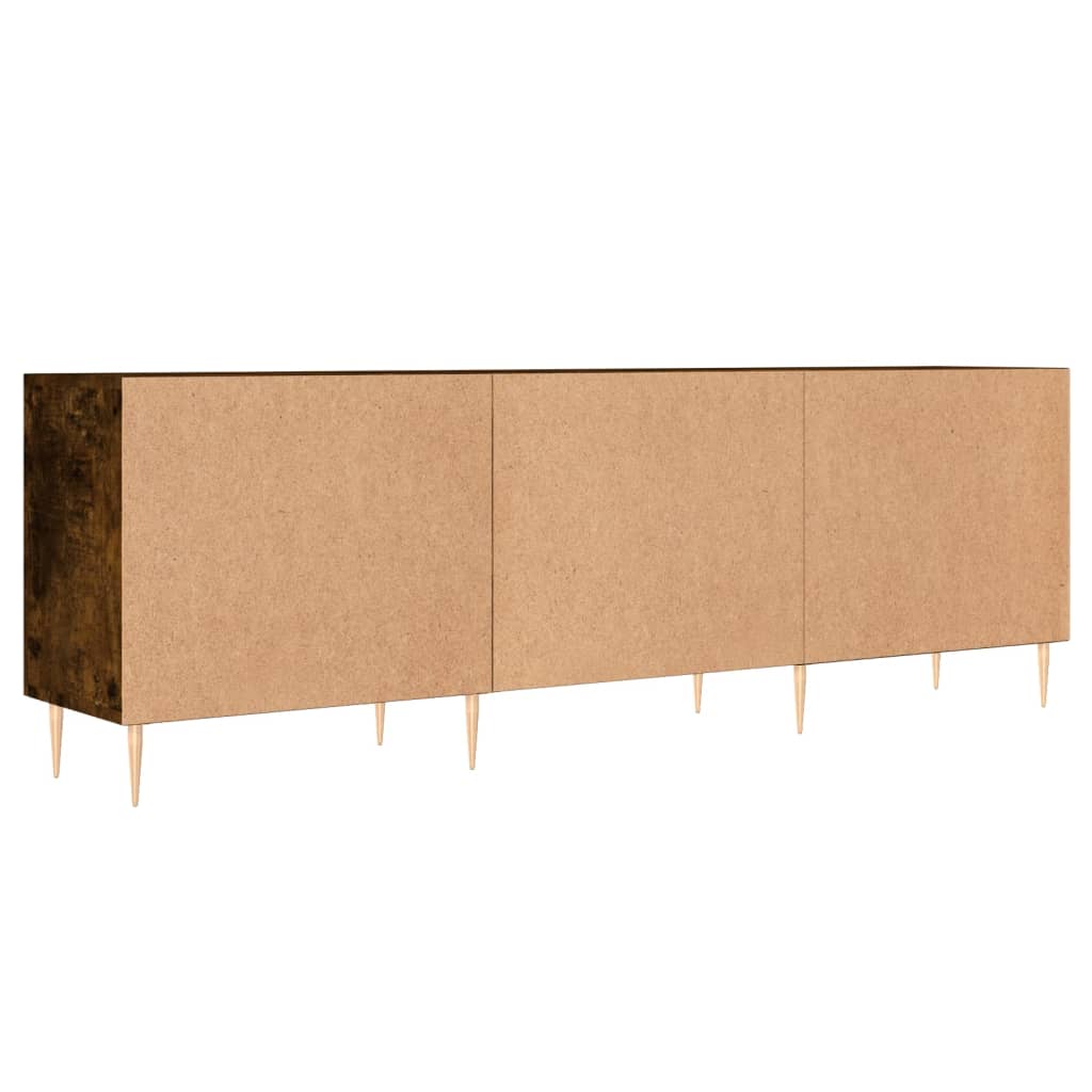 Meuble TV chêne fumé 150x30x50 cm bois d'ingénierie - XIOS