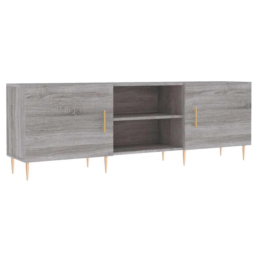 Meuble TV sonoma gris 150x30x50 cm bois d'ingénierie - XIOS