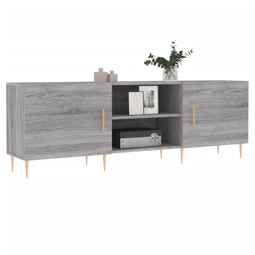 Meuble TV sonoma gris 150x30x50 cm bois d'ingénierie - XIOS