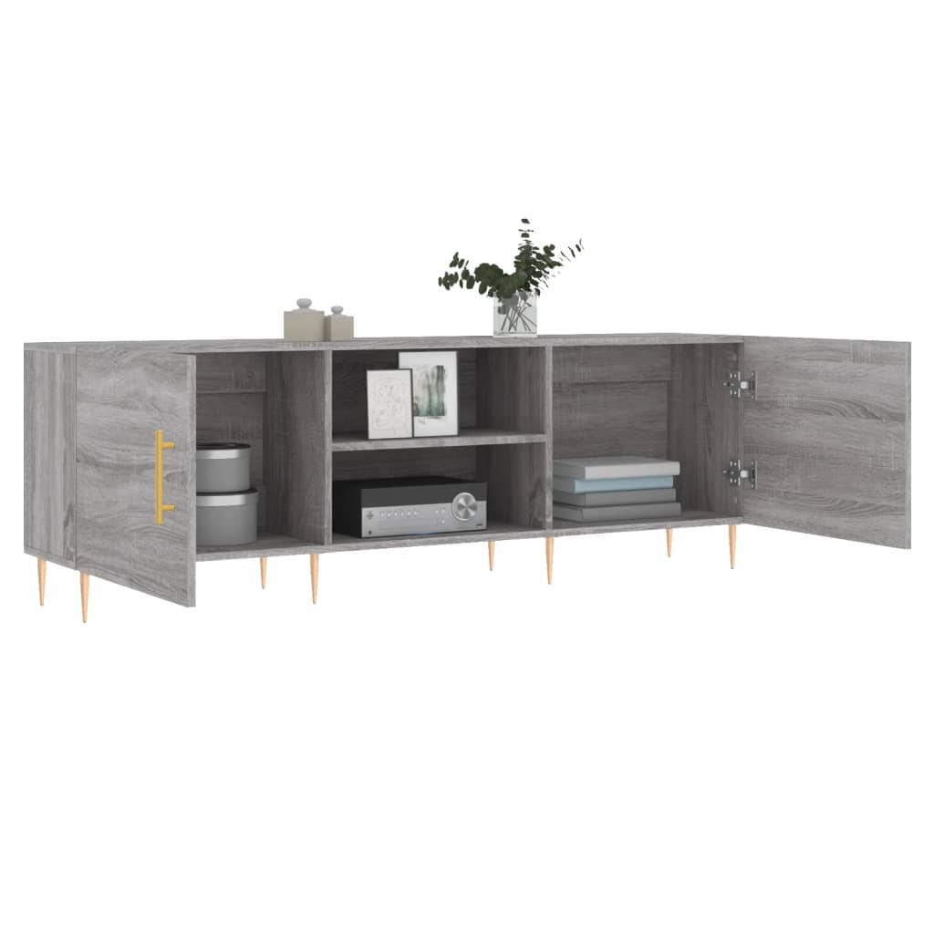Meuble TV sonoma gris 150x30x50 cm bois d'ingénierie - XIOS