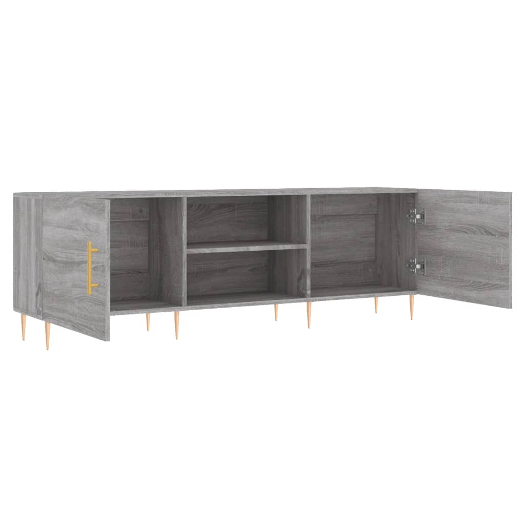 Meuble TV sonoma gris 150x30x50 cm bois d'ingénierie - XIOS
