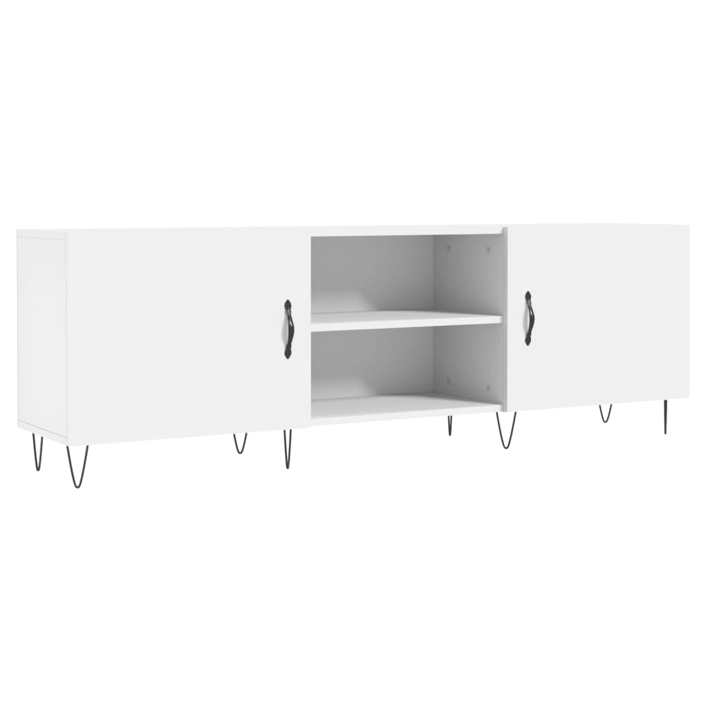 Meuble TV blanc 150x30x50 cm bois d'ingénierie - XIOS