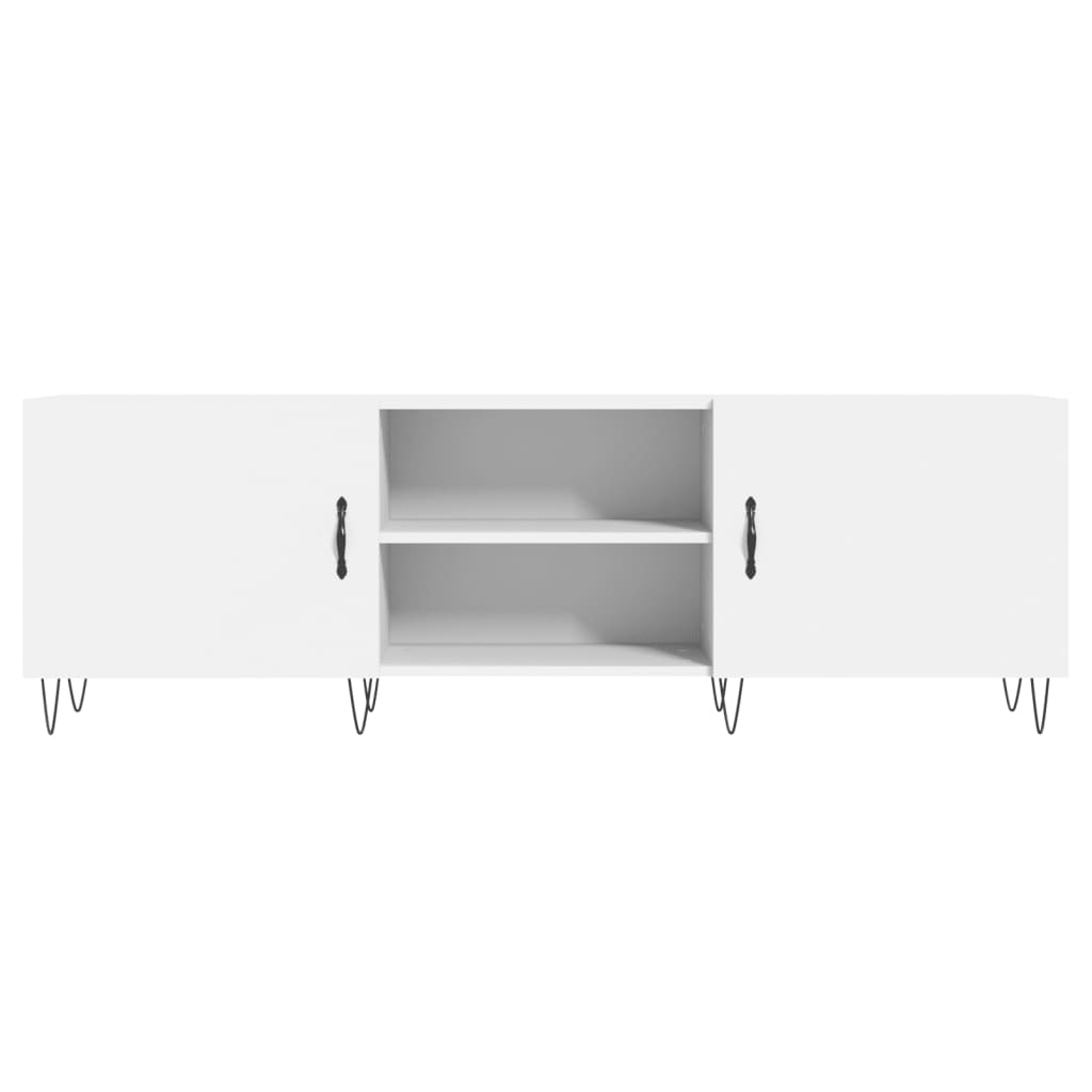 Meuble TV blanc 150x30x50 cm bois d'ingénierie - XIOS