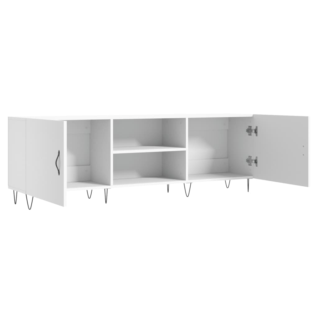 Meuble TV blanc 150x30x50 cm bois d'ingénierie - XIOS