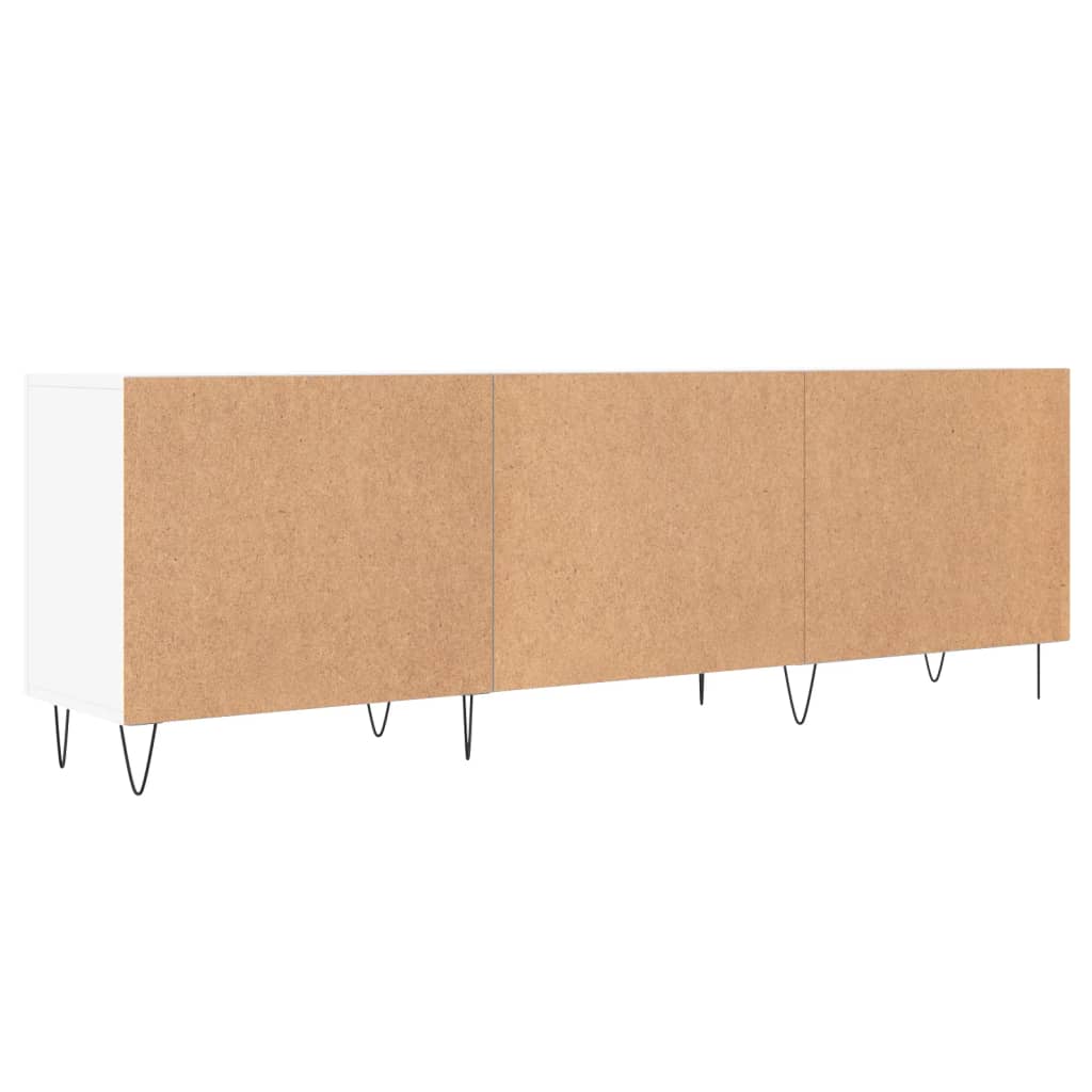 Meuble TV blanc 150x30x50 cm bois d'ingénierie - XIOS