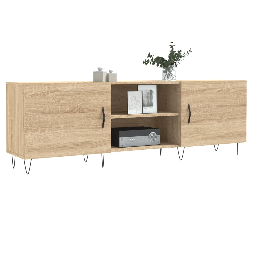 Meuble TV chêne sonoma 150x30x50 cm bois d'ingénierie - XIOS