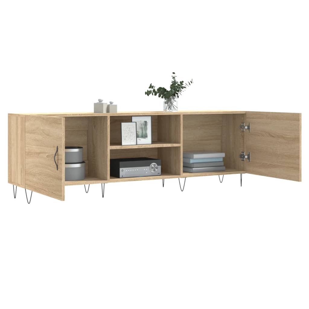 Meuble TV chêne sonoma 150x30x50 cm bois d'ingénierie - XIOS