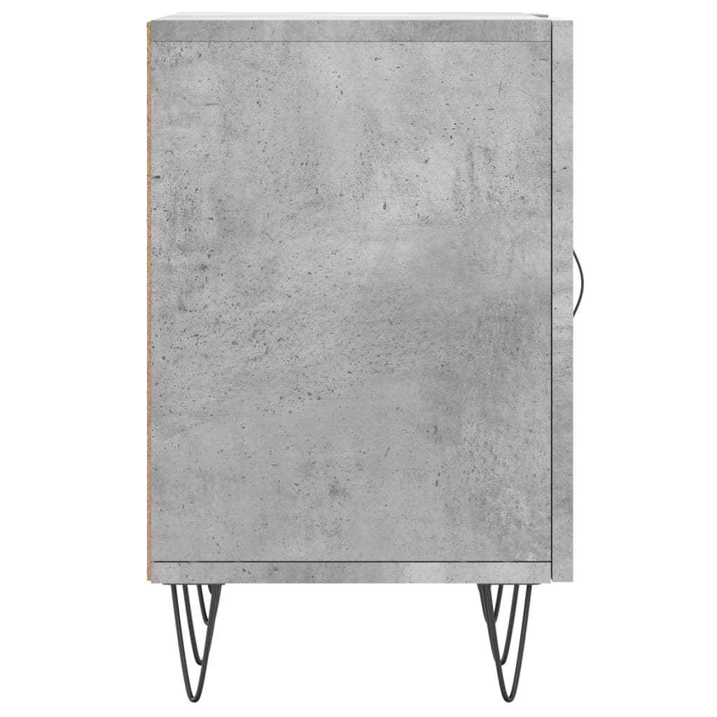 Meuble TV gris béton 150x30x50 cm bois d'ingénierie - XIOS