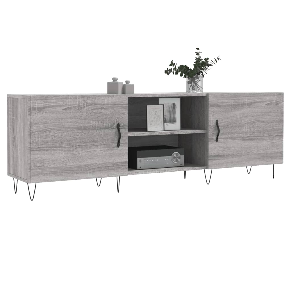 Meuble TV sonoma gris 150x30x50 cm bois d'ingénierie - XIOS
