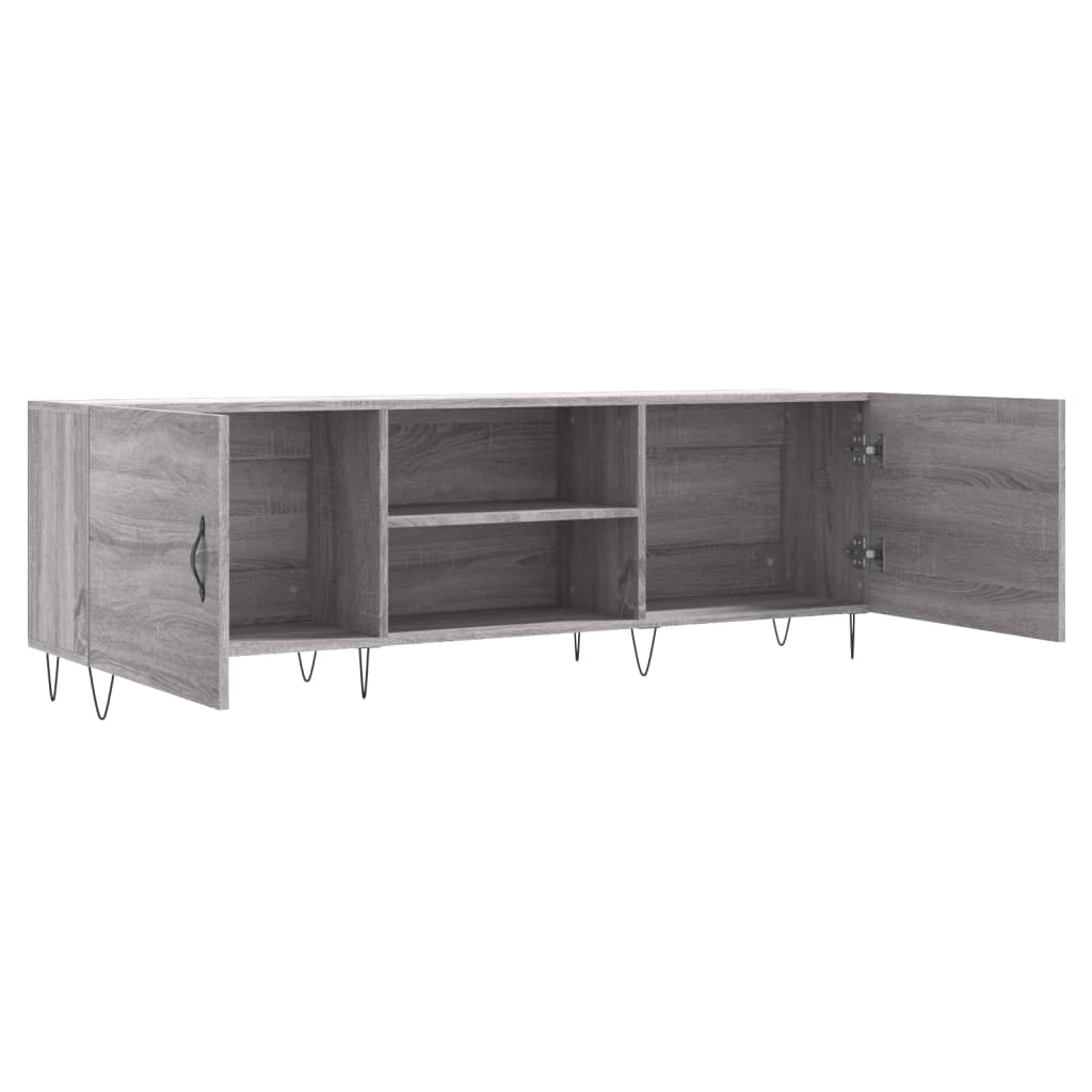Meuble TV sonoma gris 150x30x50 cm bois d'ingénierie - XIOS