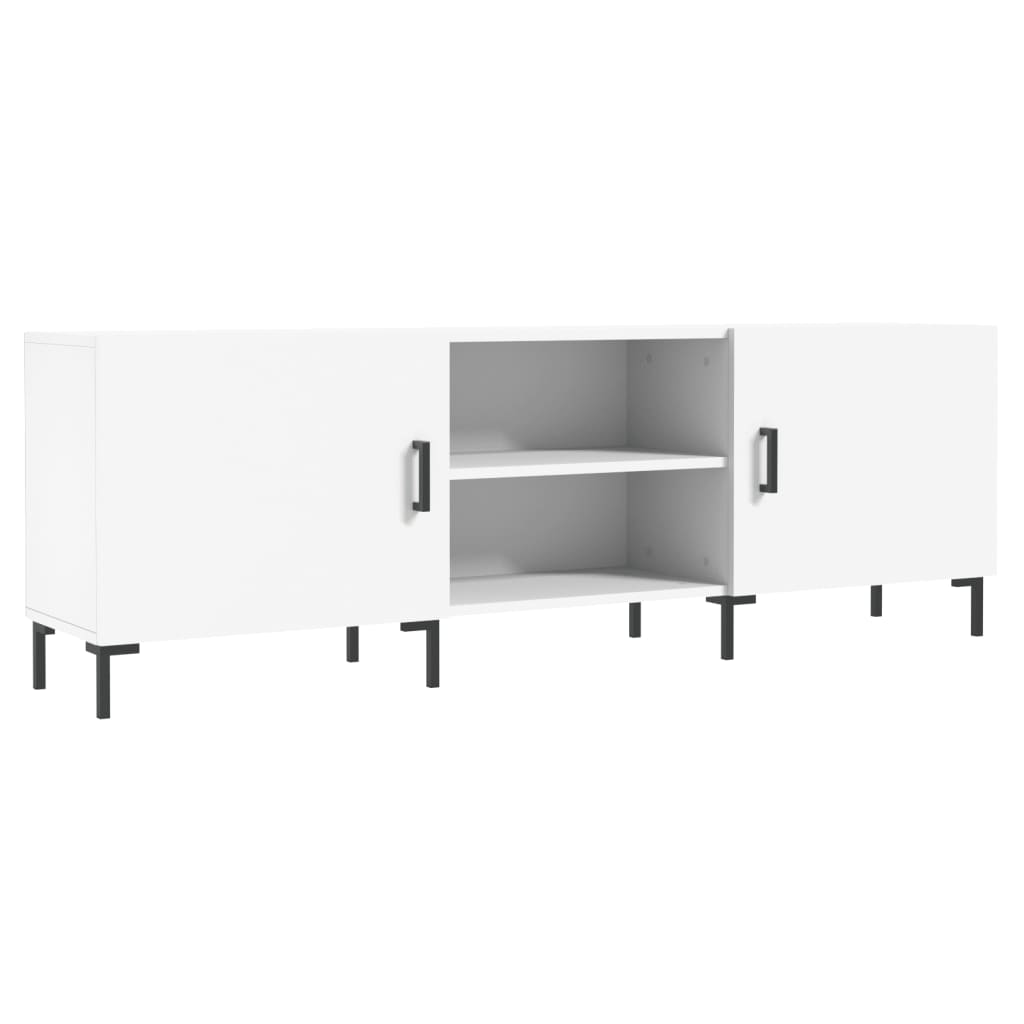 Meuble TV blanc 150x30x50 cm bois d'ingénierie - XIOS