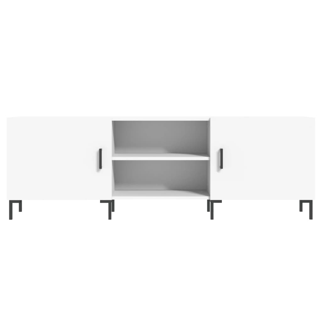 Meuble TV blanc 150x30x50 cm bois d'ingénierie - XIOS