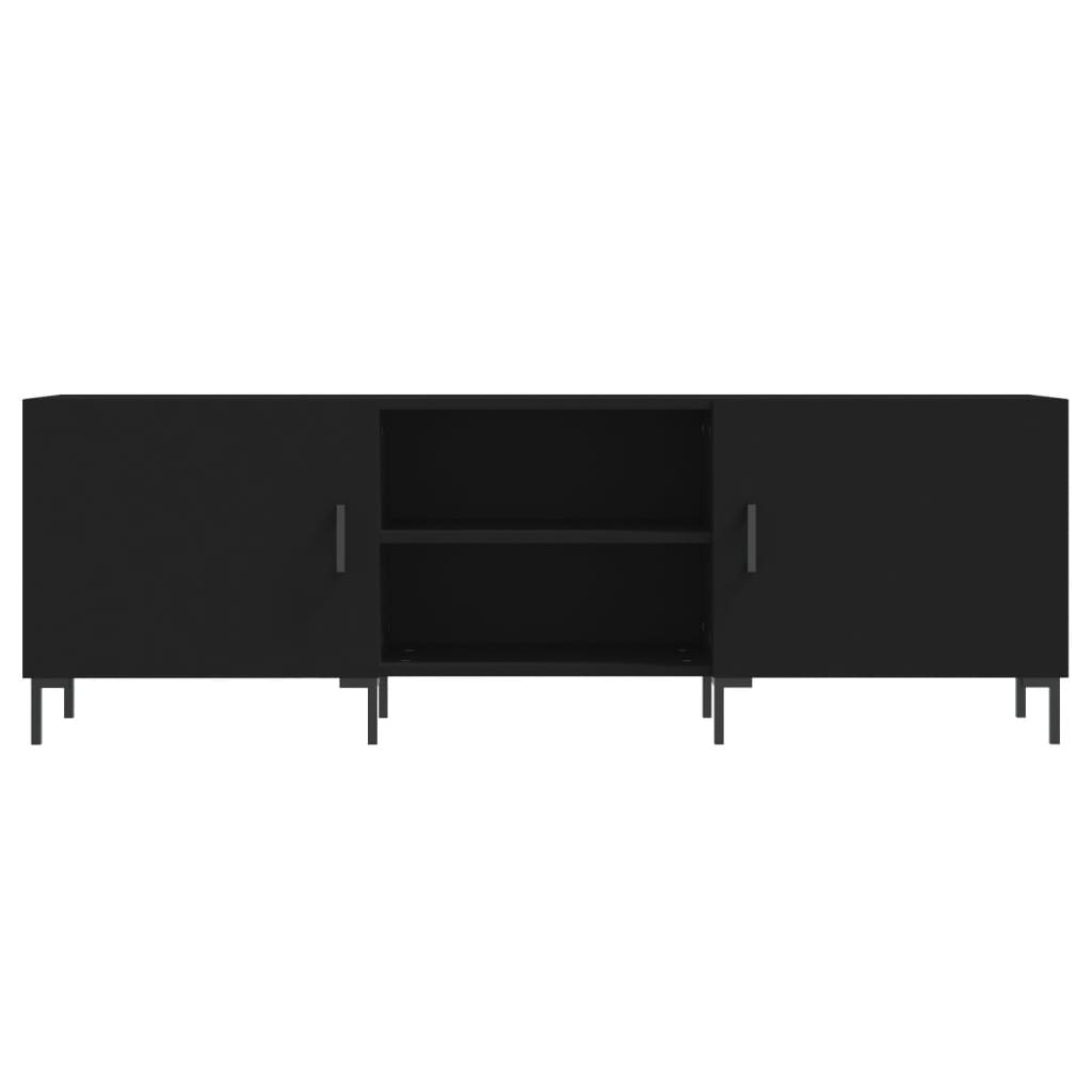 Meuble TV noir 150x30x50 cm bois d'ingénierie - XIOS