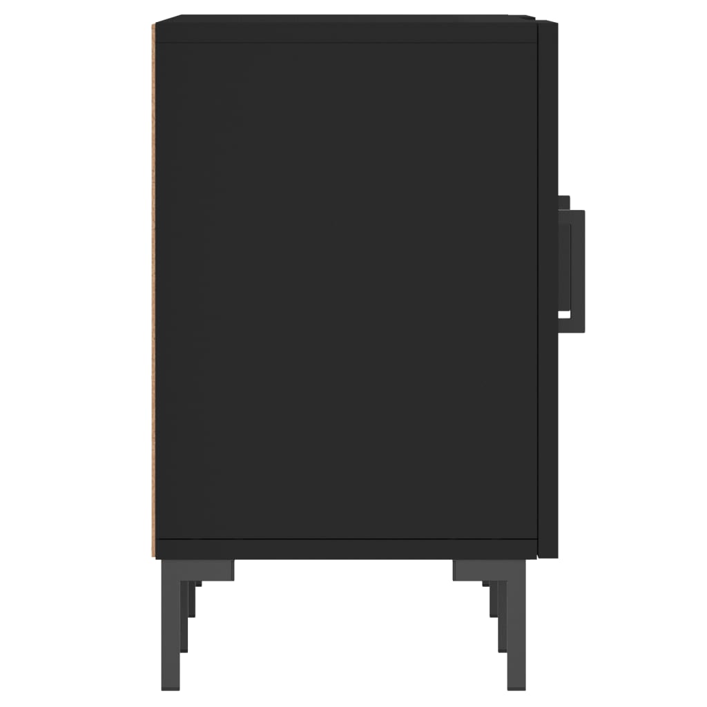 Meuble TV noir 150x30x50 cm bois d'ingénierie - XIOS