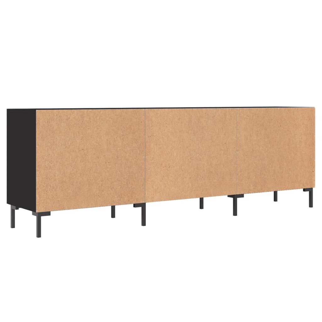 Meuble TV noir 150x30x50 cm bois d'ingénierie - XIOS