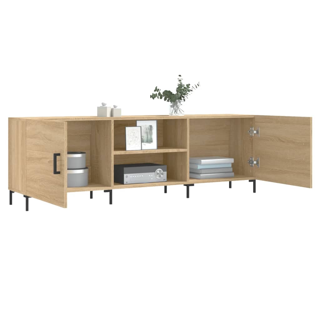 Meuble TV chêne sonoma 150x30x50 cm bois d'ingénierie - XIOS