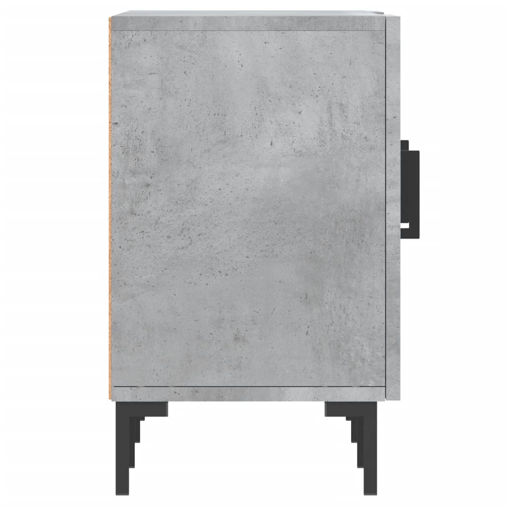 Meuble TV gris béton 150x30x50 cm bois d'ingénierie - XIOS