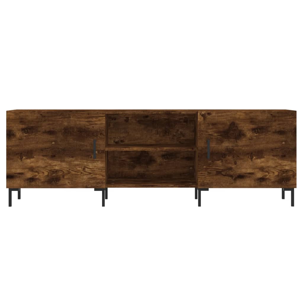 Meuble TV chêne fumé 150x30x50 cm bois d'ingénierie - XIOS