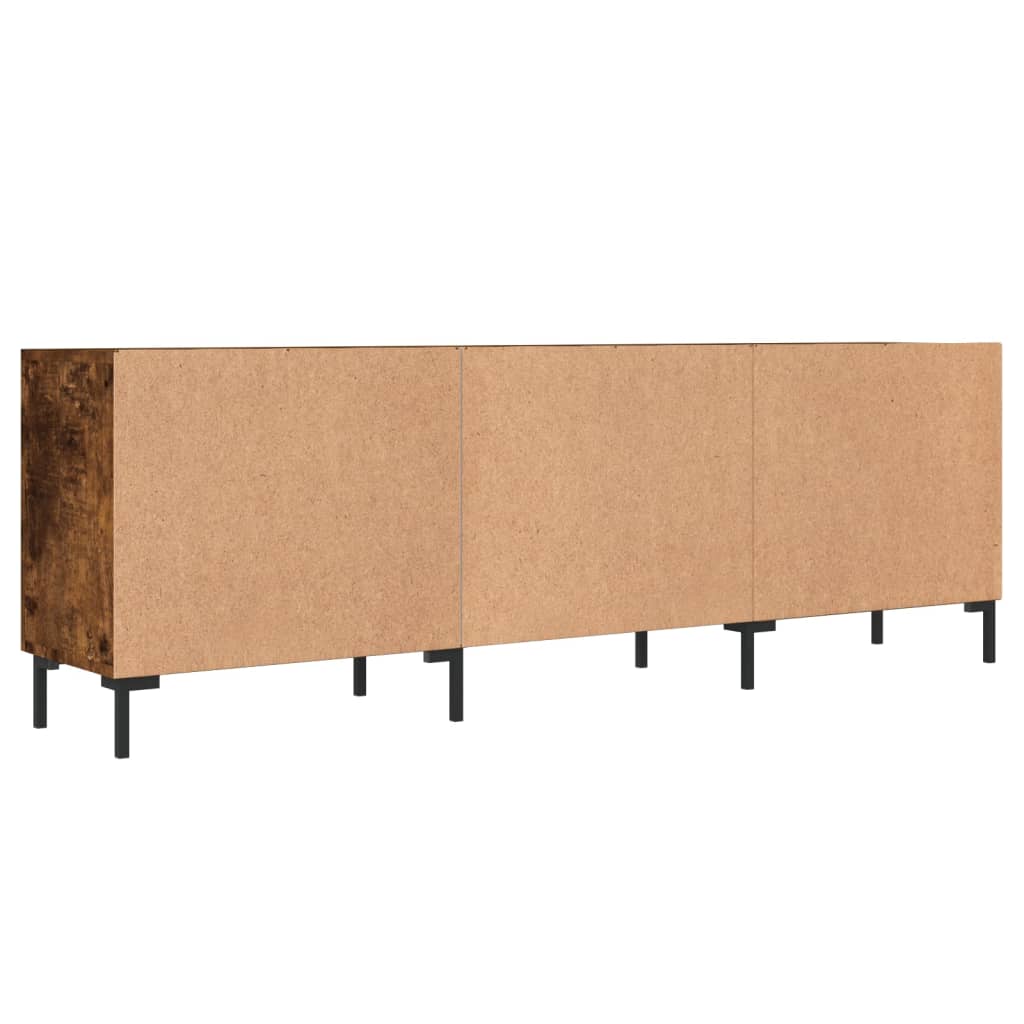 Meuble TV chêne fumé 150x30x50 cm bois d'ingénierie - XIOS