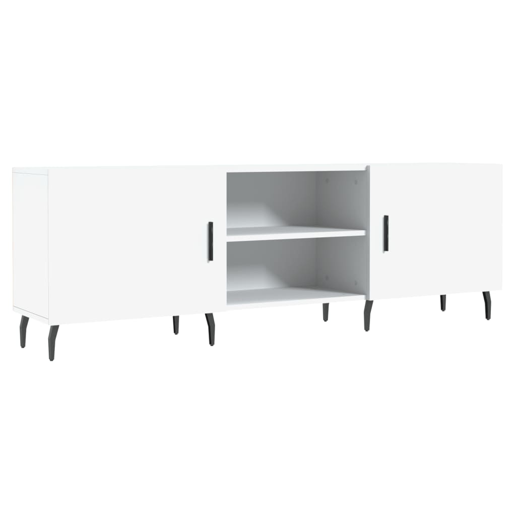 Meuble TV blanc 150x30x50 cm bois d'ingénierie - XIOS