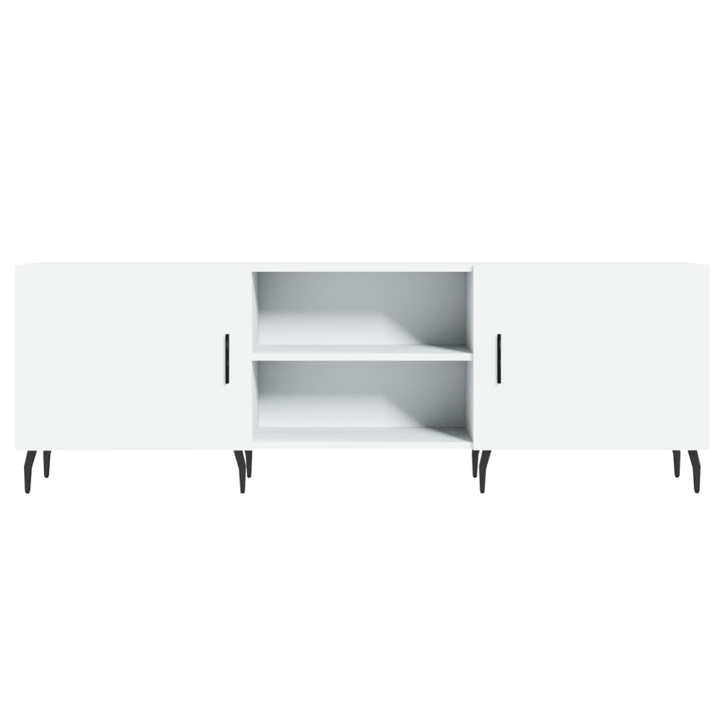 Meuble TV blanc 150x30x50 cm bois d'ingénierie - XIOS