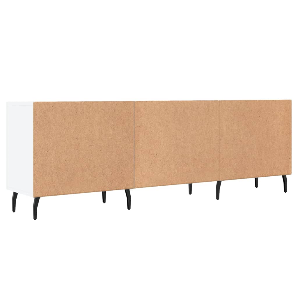 Meuble TV blanc 150x30x50 cm bois d'ingénierie - XIOS