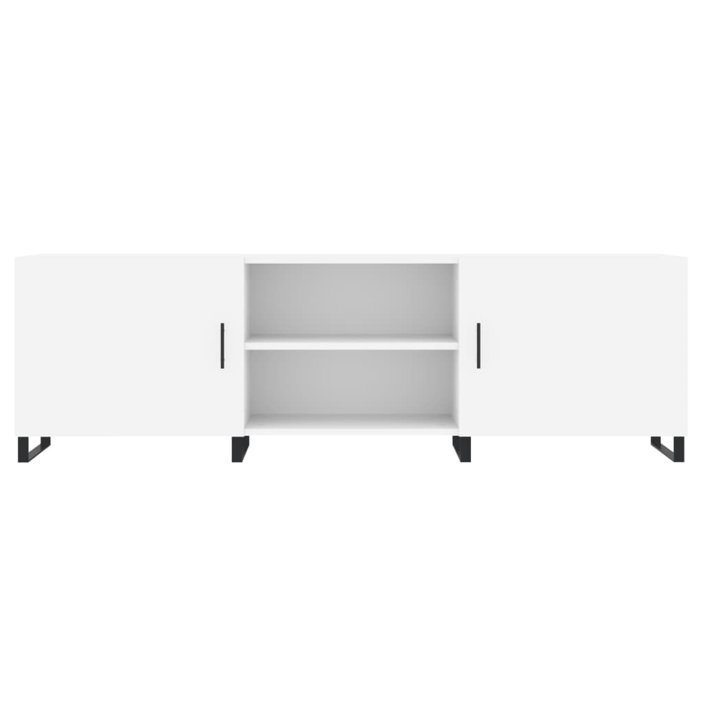 Meuble TV blanc 150x30x50 cm bois d'ingénierie - XIOS