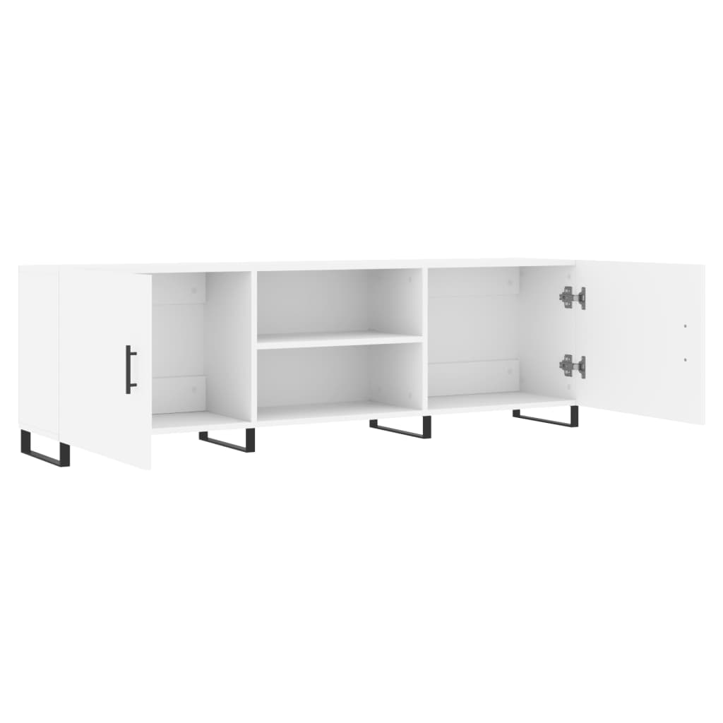 Meuble TV blanc 150x30x50 cm bois d'ingénierie - XIOS