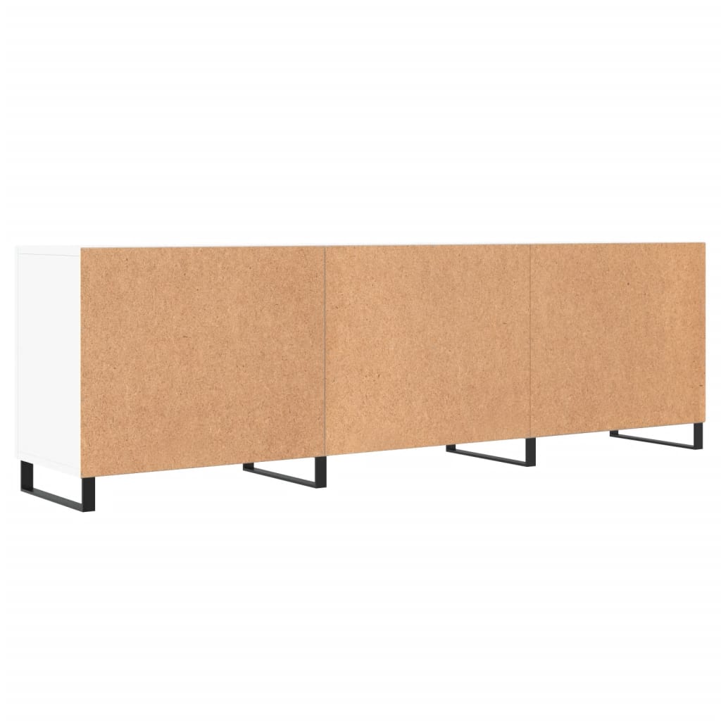 Meuble TV blanc 150x30x50 cm bois d'ingénierie - XIOS