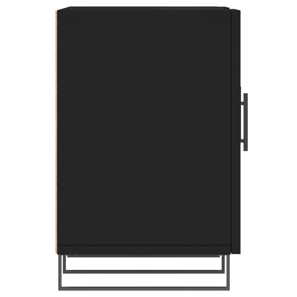 Meuble TV noir 150x30x50 cm bois d'ingénierie - XIOS