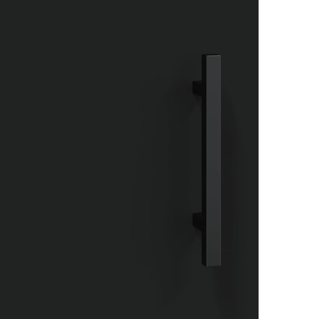 Meuble TV noir 150x30x50 cm bois d'ingénierie - XIOS