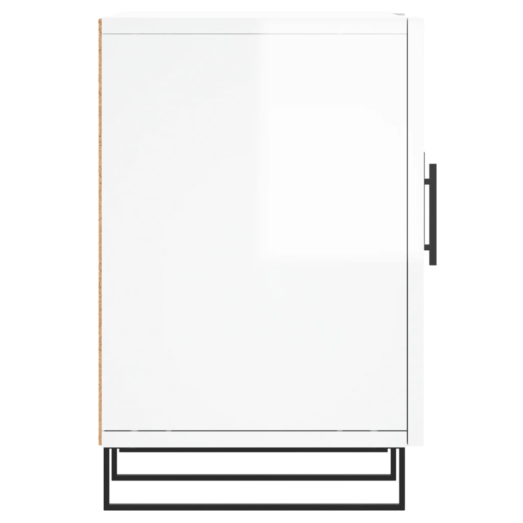 Meuble TV blanc brillant 150x30x50 cm bois d'ingénierie - XIOS