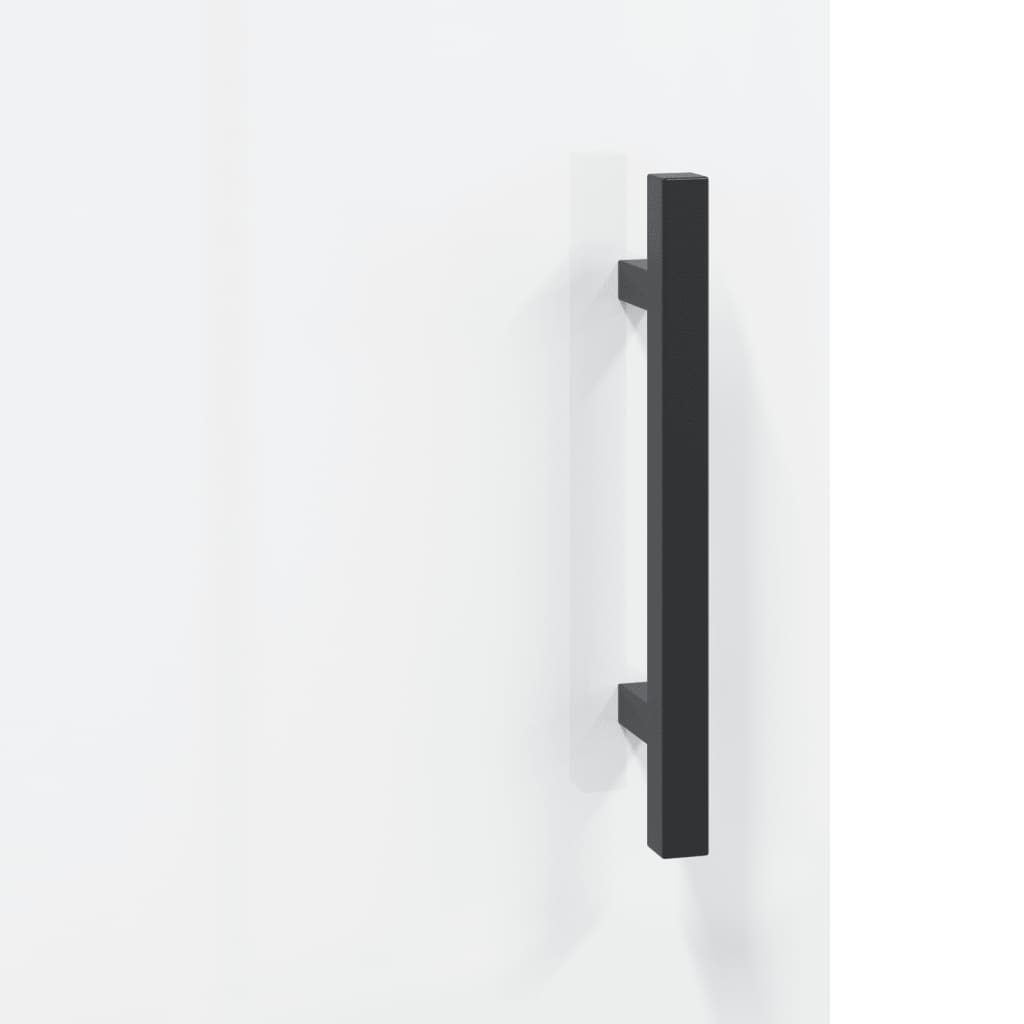 Meuble TV blanc brillant 150x30x50 cm bois d'ingénierie - XIOS