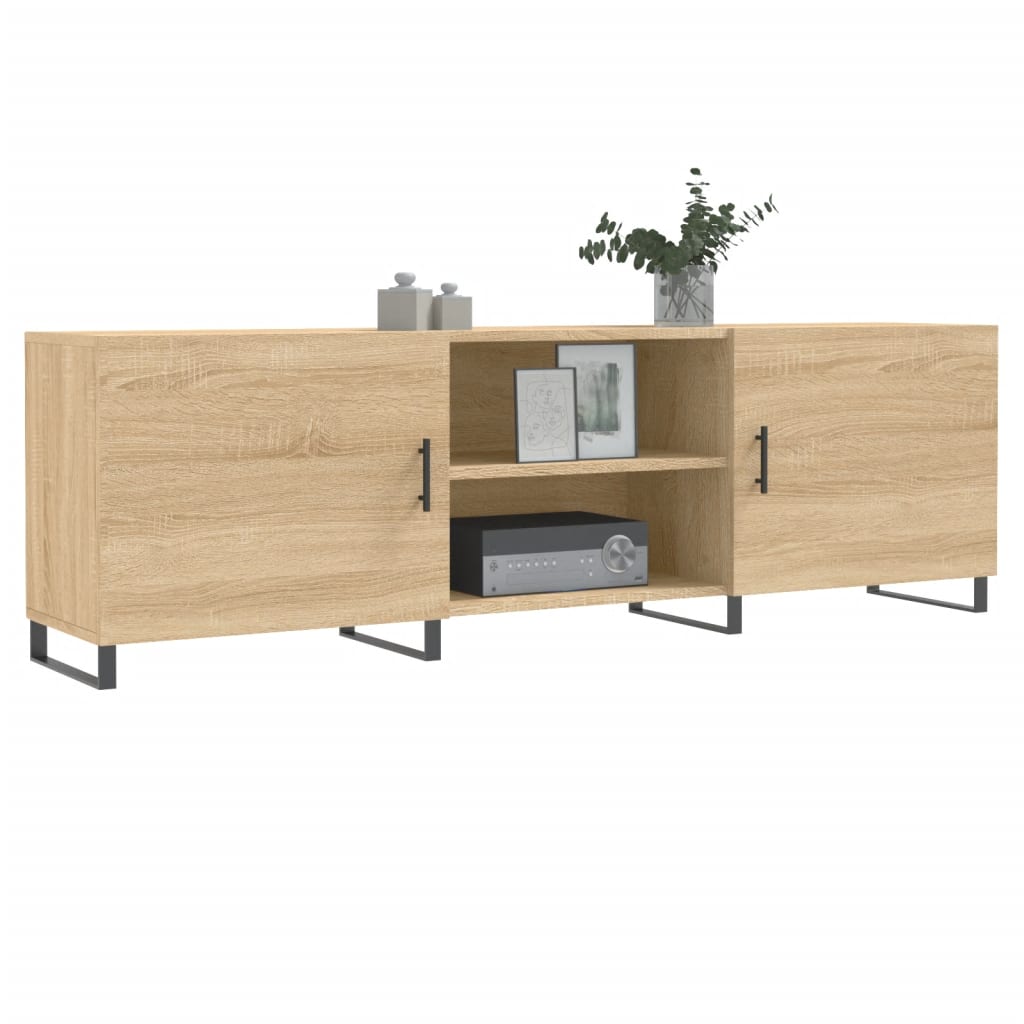 Meuble TV chêne sonoma 150x30x50 cm bois d'ingénierie - XIOS
