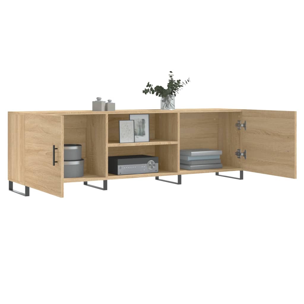Meuble TV chêne sonoma 150x30x50 cm bois d'ingénierie - XIOS