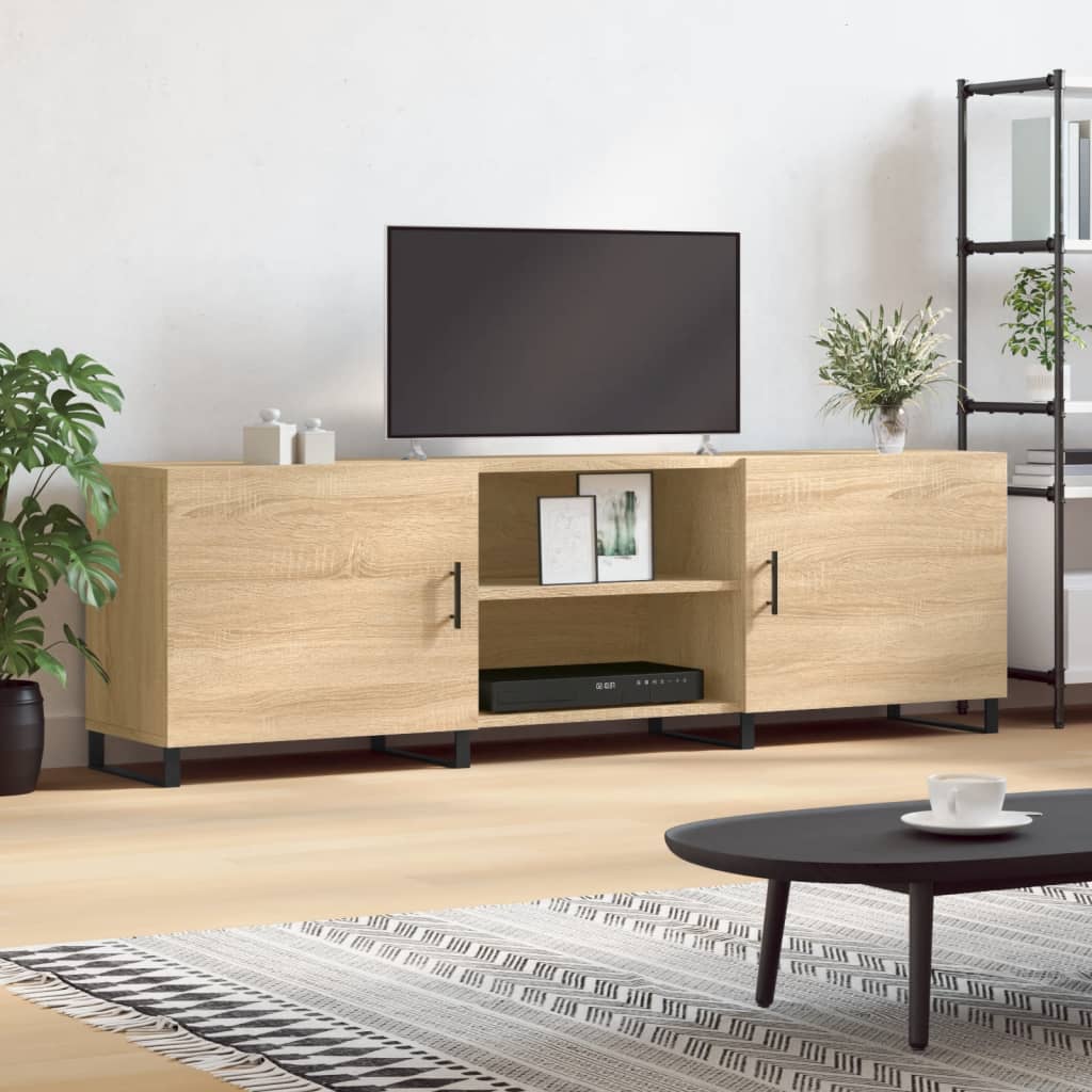 Meuble TV chêne sonoma 150x30x50 cm bois d'ingénierie - XIOS