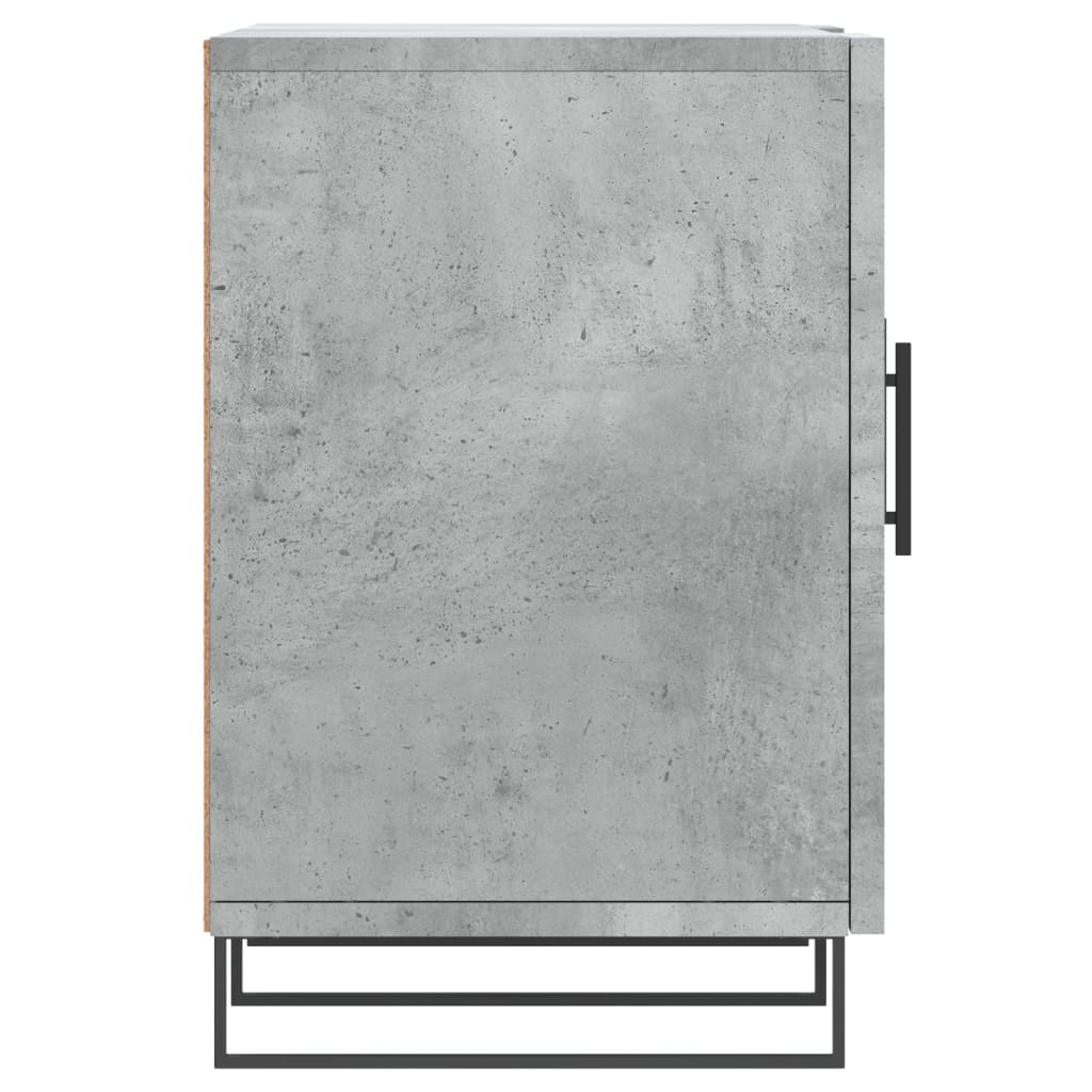 Meuble TV gris béton 150x30x50 cm bois d'ingénierie - XIOS