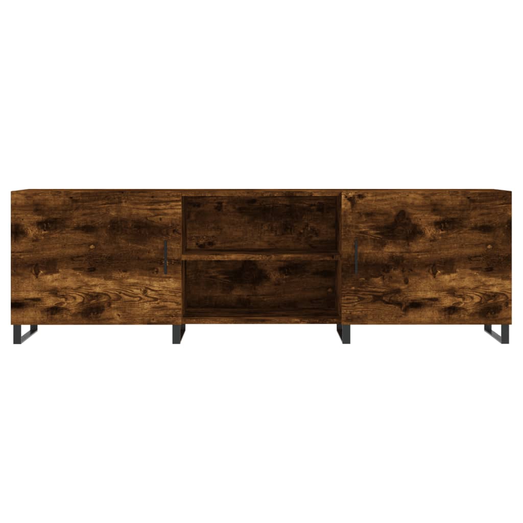Meuble TV chêne fumé 150x30x50 cm bois d'ingénierie - XIOS