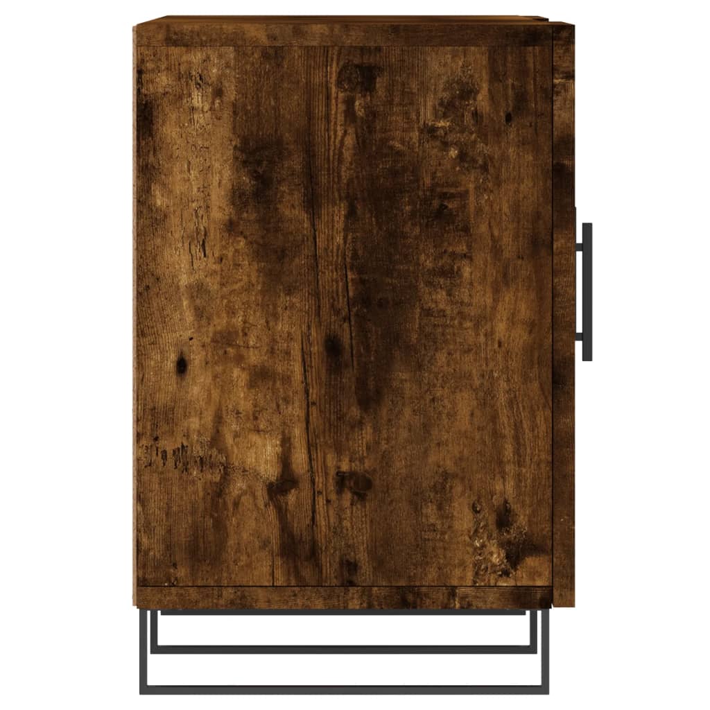 Meuble TV chêne fumé 150x30x50 cm bois d'ingénierie - XIOS