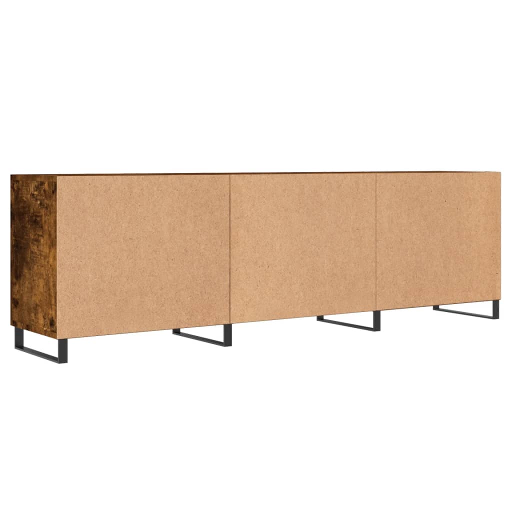 Meuble TV chêne fumé 150x30x50 cm bois d'ingénierie - XIOS