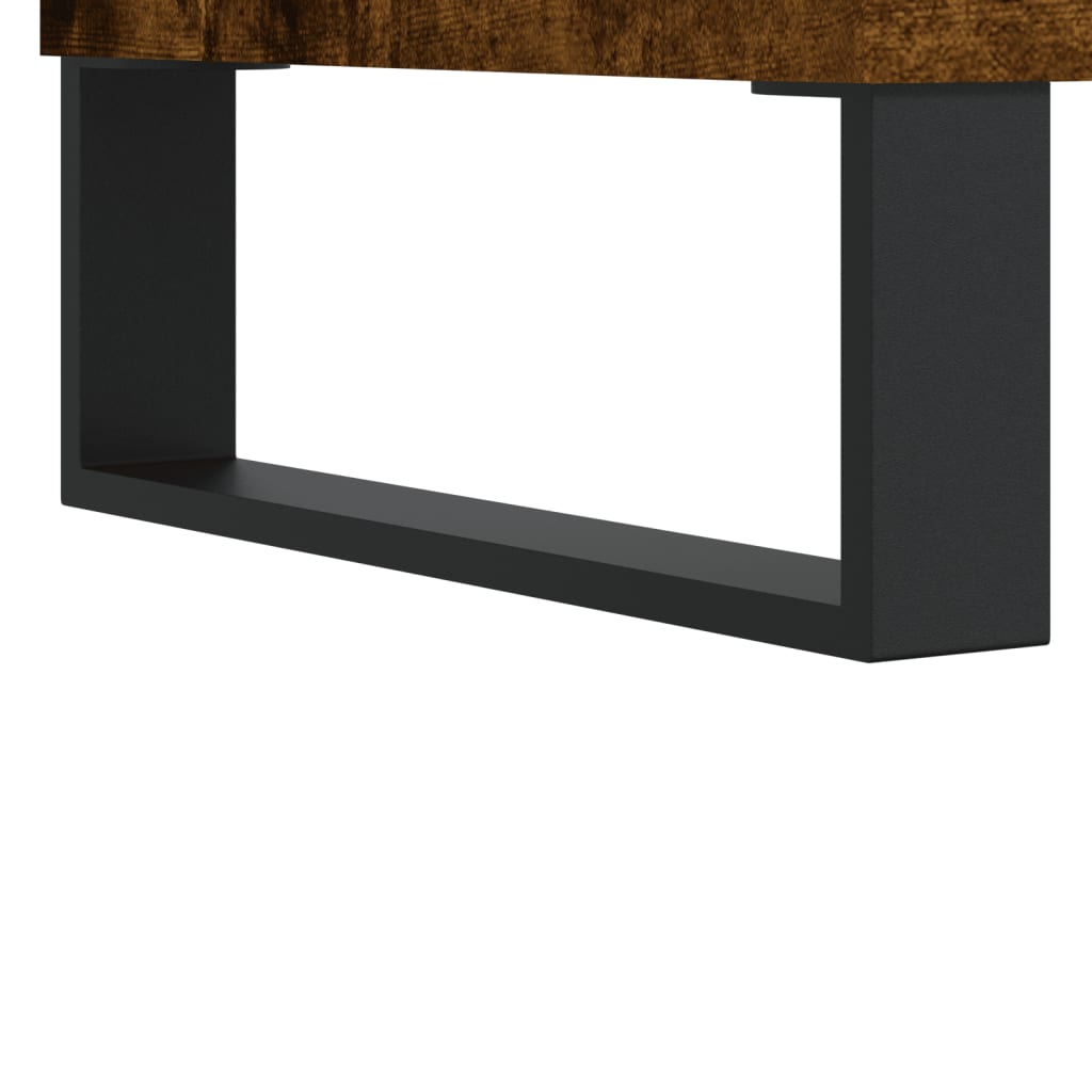 Meuble TV chêne fumé 150x30x50 cm bois d'ingénierie - XIOS
