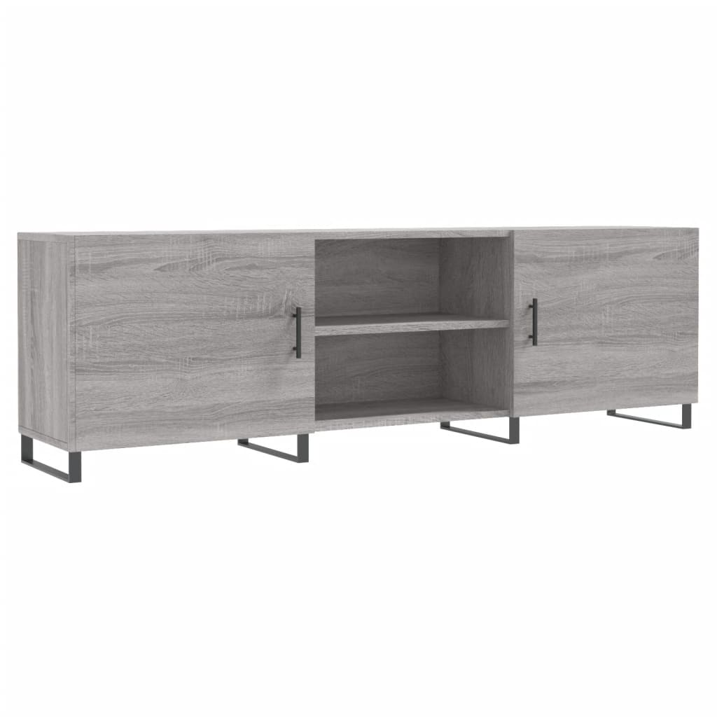 Meuble TV sonoma gris 150x30x50 cm bois d'ingénierie - XIOS