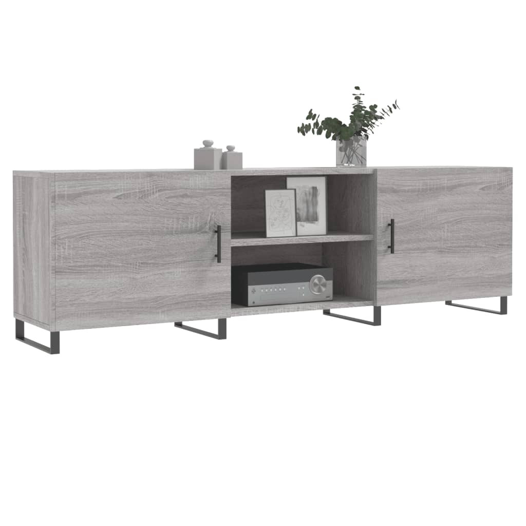 Meuble TV sonoma gris 150x30x50 cm bois d'ingénierie - XIOS
