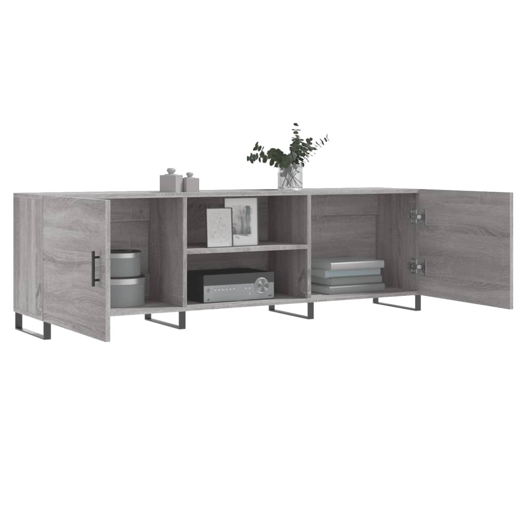 Meuble TV sonoma gris 150x30x50 cm bois d'ingénierie - XIOS