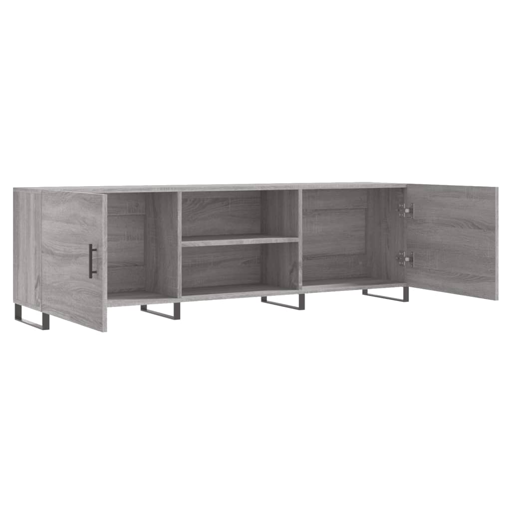 Meuble TV sonoma gris 150x30x50 cm bois d'ingénierie - XIOS